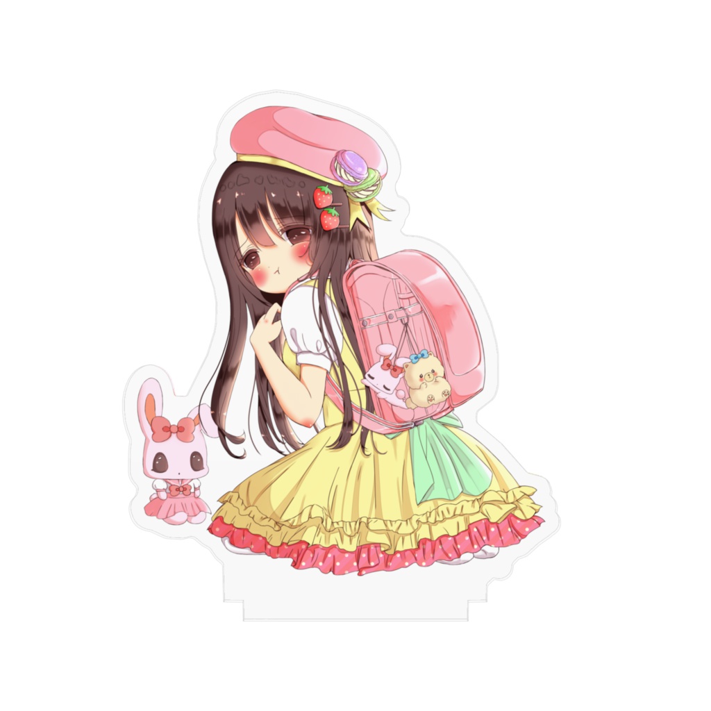 100x100mm/パステル小学生風コーデみるくちゃんアクリルフィギュア