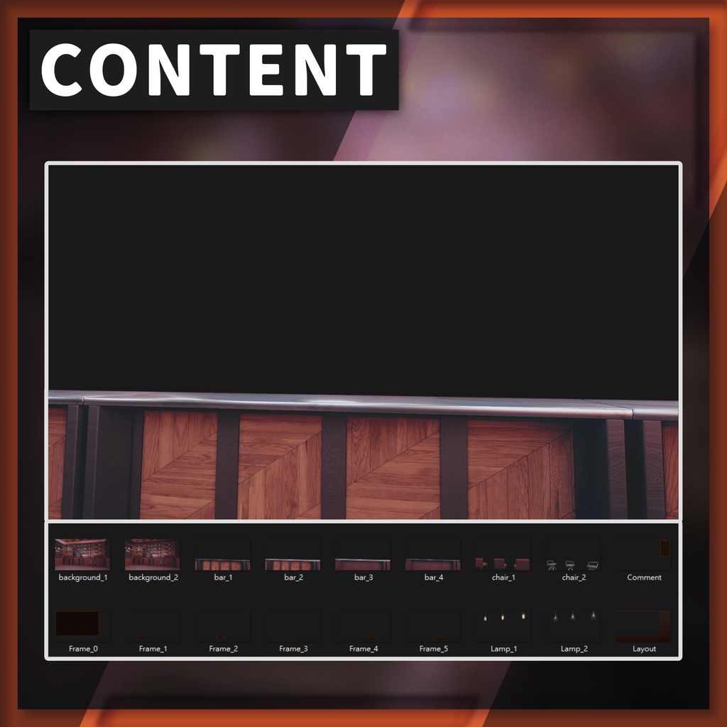 【50%OFF】落ち着いたムードのバー【配信背景&画面】