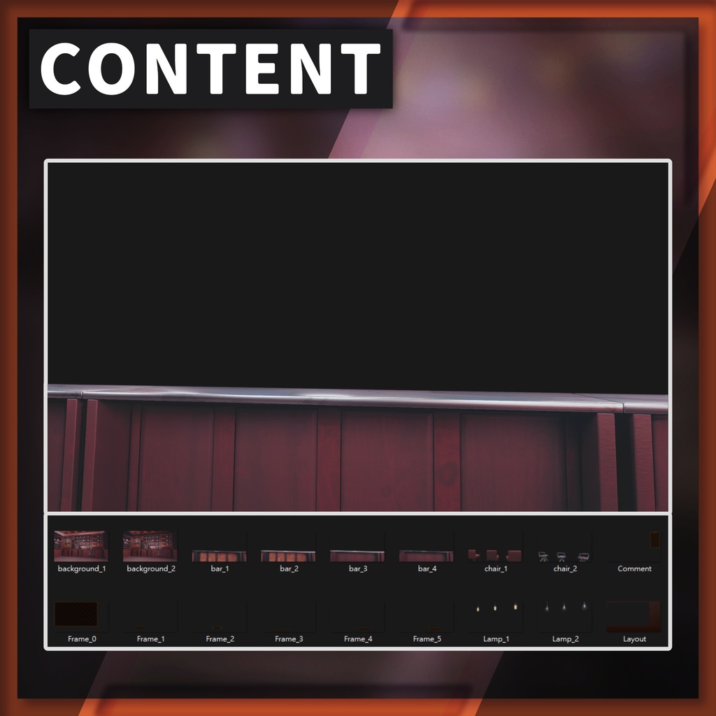 【50%OFF】落ち着いたムードのバー【配信背景&画面】