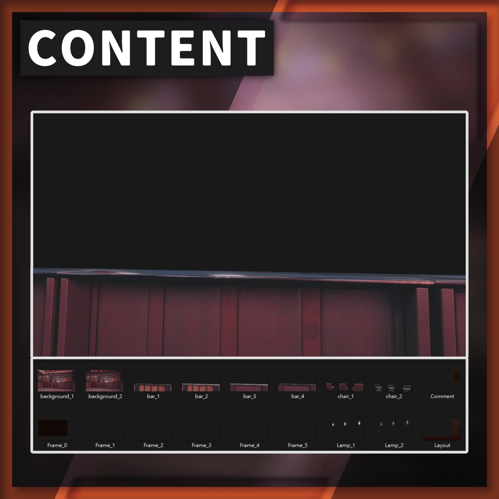 【50%OFF】落ち着いたムードのバー【配信背景&画面】