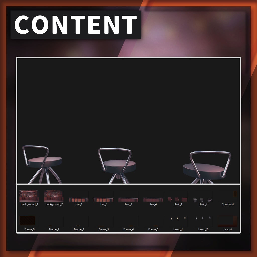 【50%OFF】落ち着いたムードのバー【配信背景&画面】