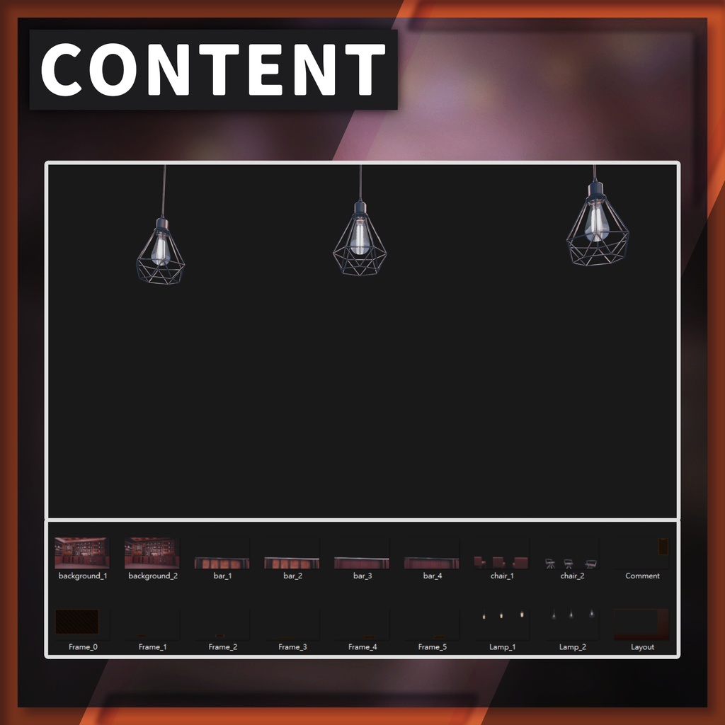 【50%OFF】落ち着いたムードのバー【配信背景&画面】