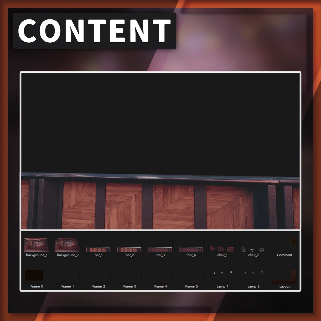 【50%OFF】落ち着いたムードのバー【配信背景&画面】