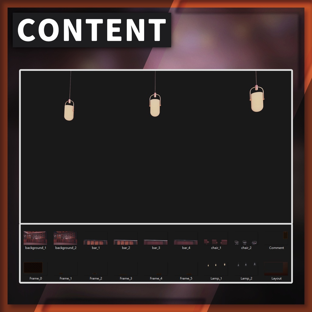 【50%OFF】落ち着いたムードのバー【配信背景&画面】