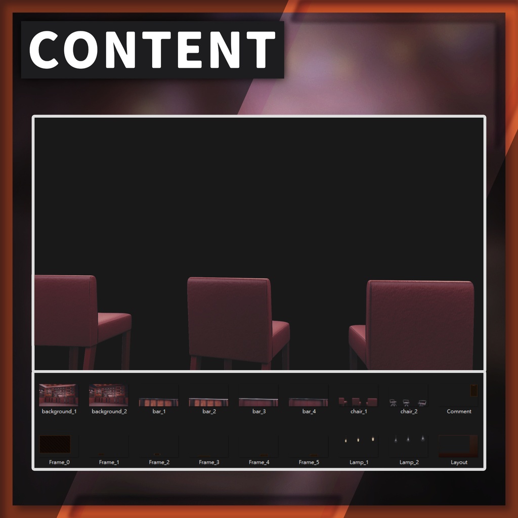 【50%OFF】落ち着いたムードのバー【配信背景&画面】