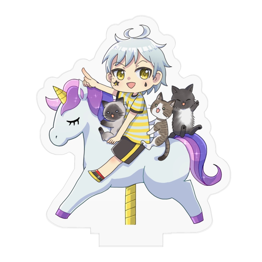 夢見光とキキとララとラッキーのメリーゴーランドアクスタ