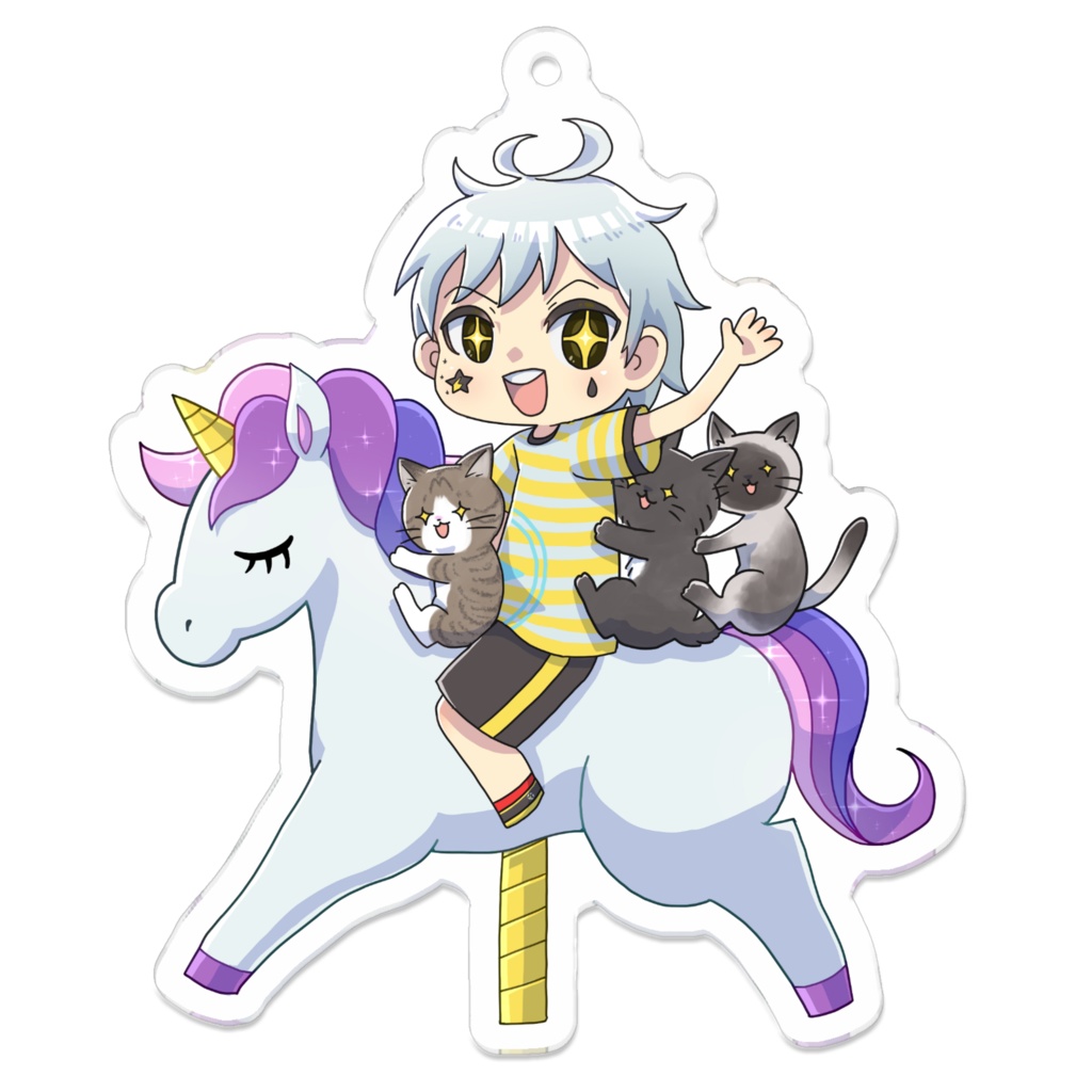 夢見光とキキとララとラッキーのメリーゴーランドアクキーtype3