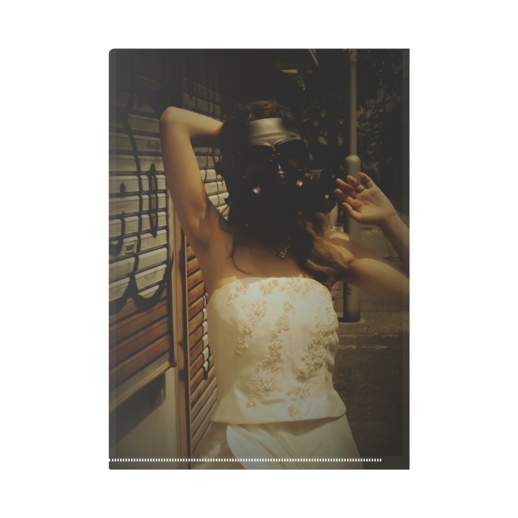 狐女子 ガスマスク女子 クリアファイル