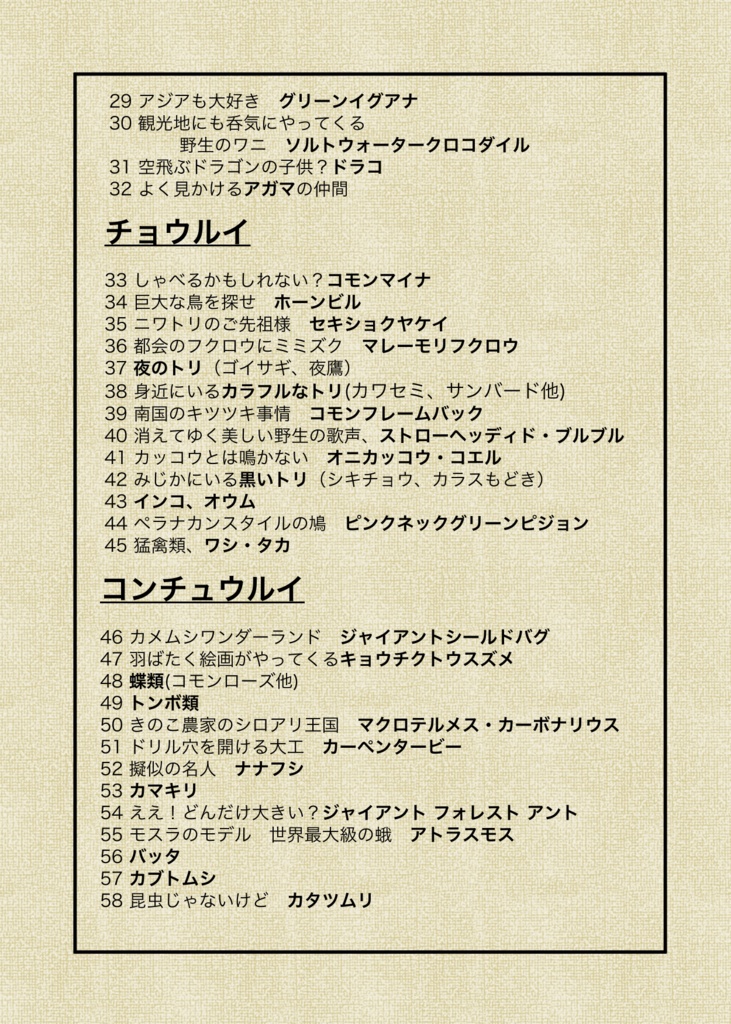 東南アジア・シンガポール イキモノテチョウ