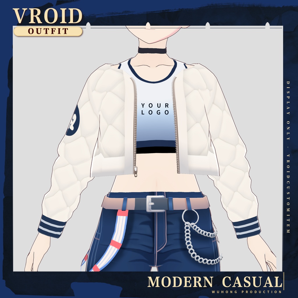 Vroid - ダウンジャケット / Down Jacket / Jeans