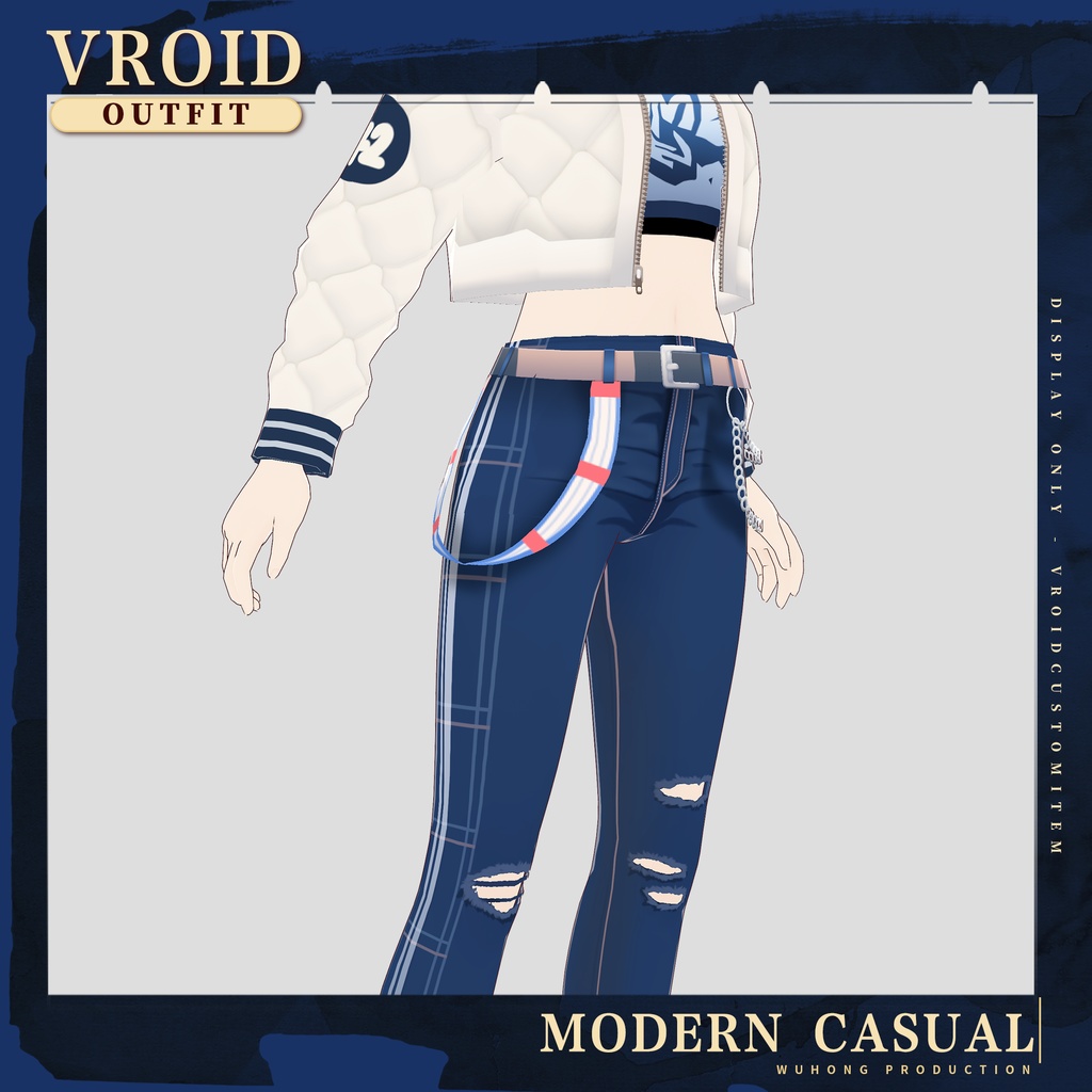 Vroid - ダウンジャケット / Down Jacket / Jeans