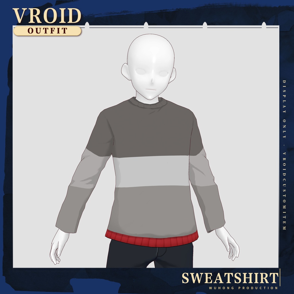 【Vroid】冬服 / マフラー / コート/ スウェットシャツ / Coat / Sweatshirt / Scarf