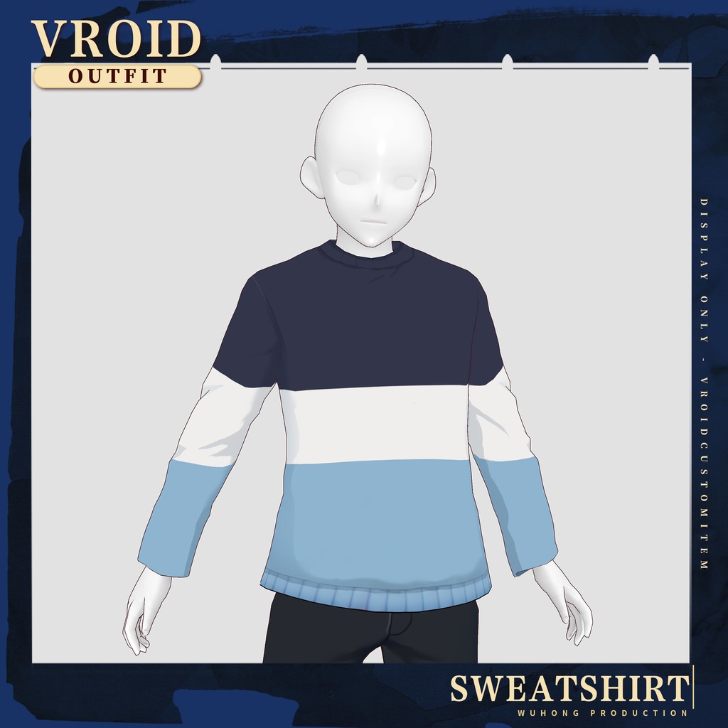 【Vroid】冬服 / マフラー / コート/ スウェットシャツ / Coat / Sweatshirt / Scarf