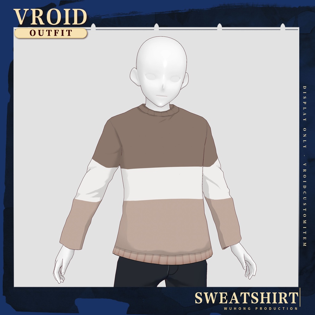 【Vroid】冬服 / マフラー / コート/ スウェットシャツ / Coat / Sweatshirt / Scarf