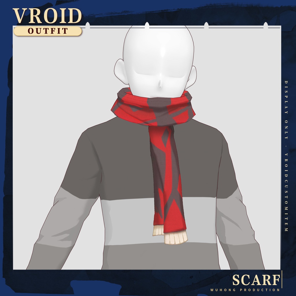 【Vroid】冬服 / マフラー / コート/ スウェットシャツ / Coat / Sweatshirt / Scarf