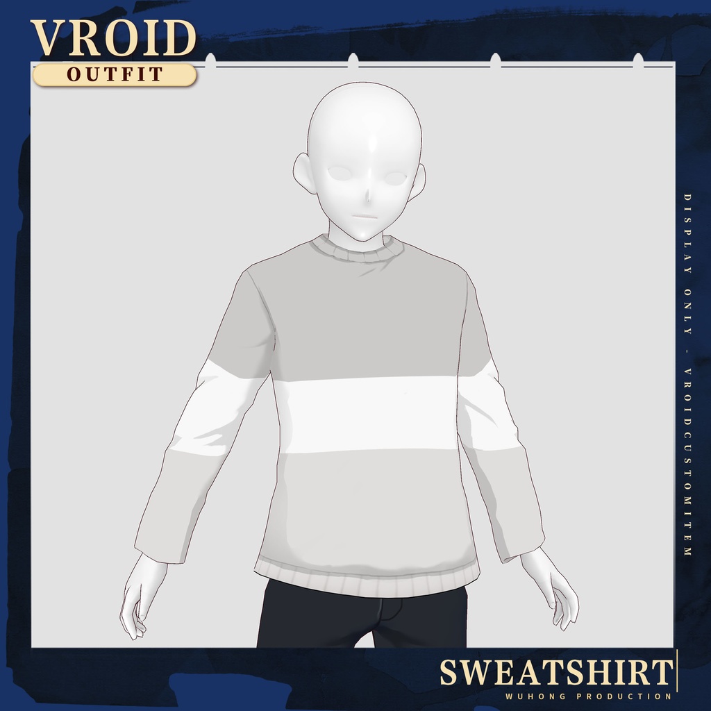 【Vroid】冬服 / マフラー / コート/ スウェットシャツ / Coat / Sweatshirt / Scarf