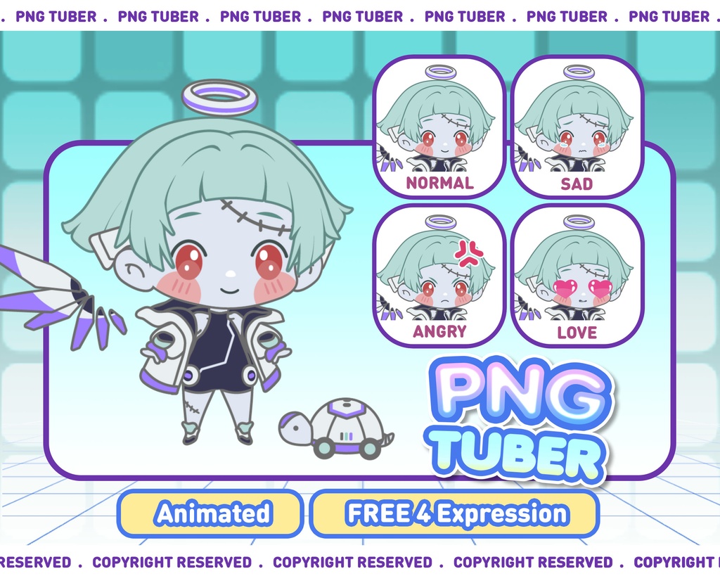 PNGTuber - Zombie Angel | Kawaii | Cute | Chibii | OBS | Discord | Ready to use