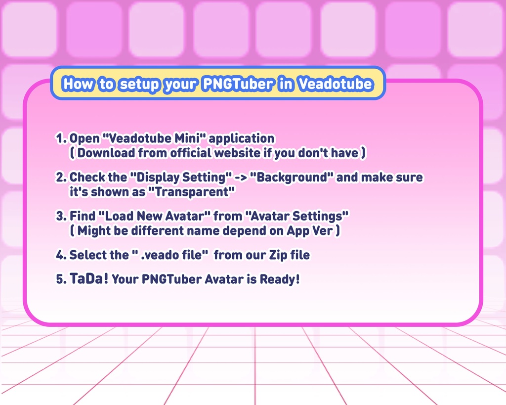 PNGTuber - Cybergoth Princess | Kawaii | Cute | Chibii | OBS | Discord | Ready to use