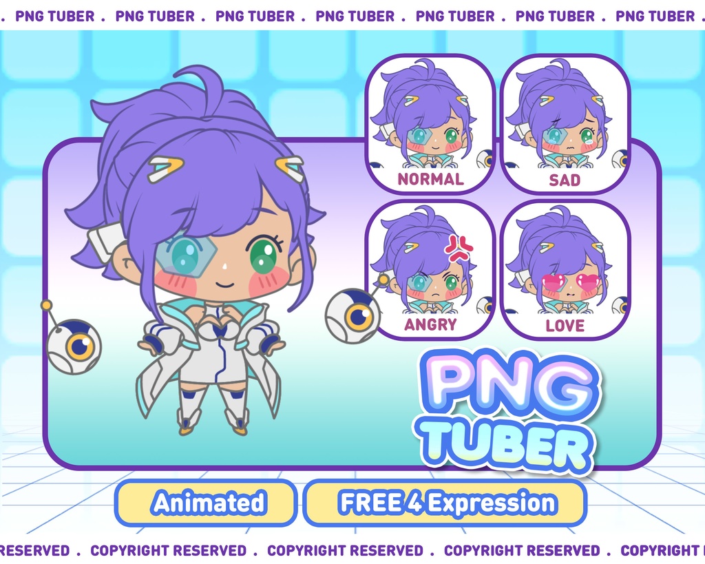 PNGTuber - Astral Innovator | Kawaii | Cute | Chibii | OBS | Discord | Ready to use