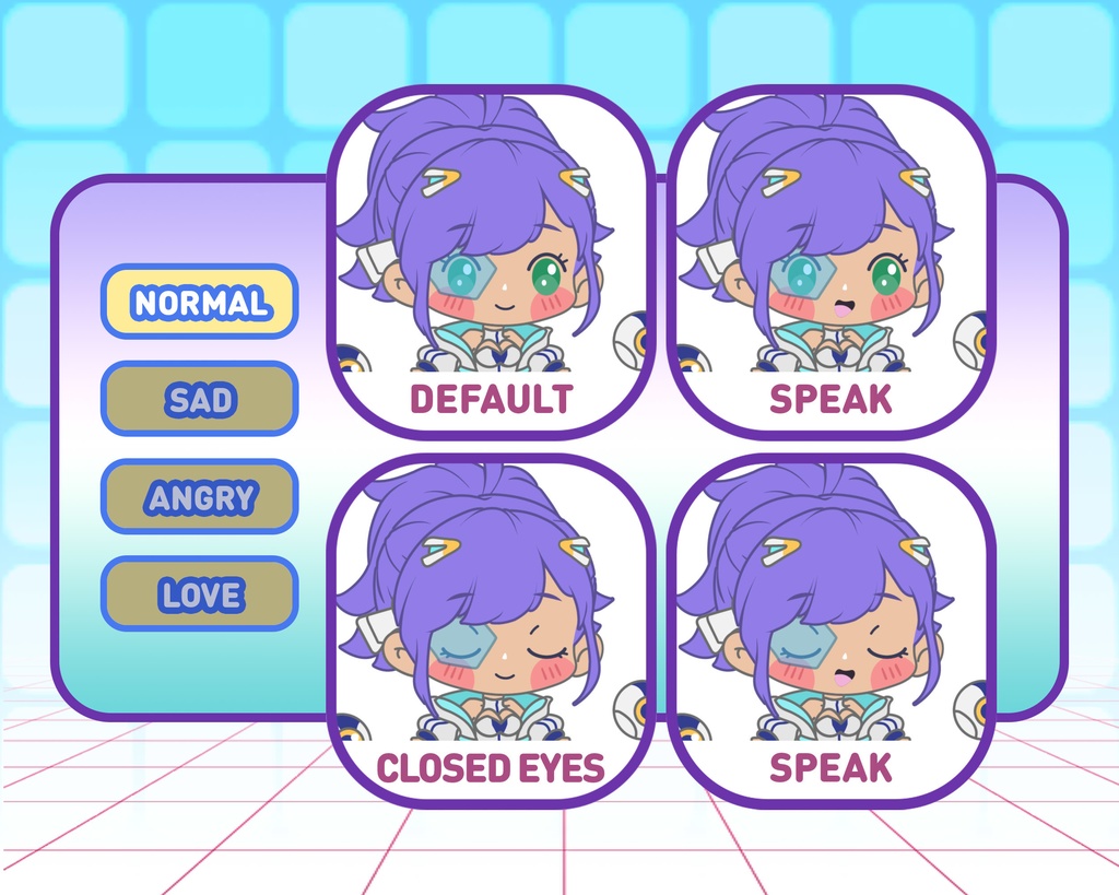 PNGTuber - Astral Innovator | Kawaii | Cute | Chibii | OBS | Discord | Ready to use