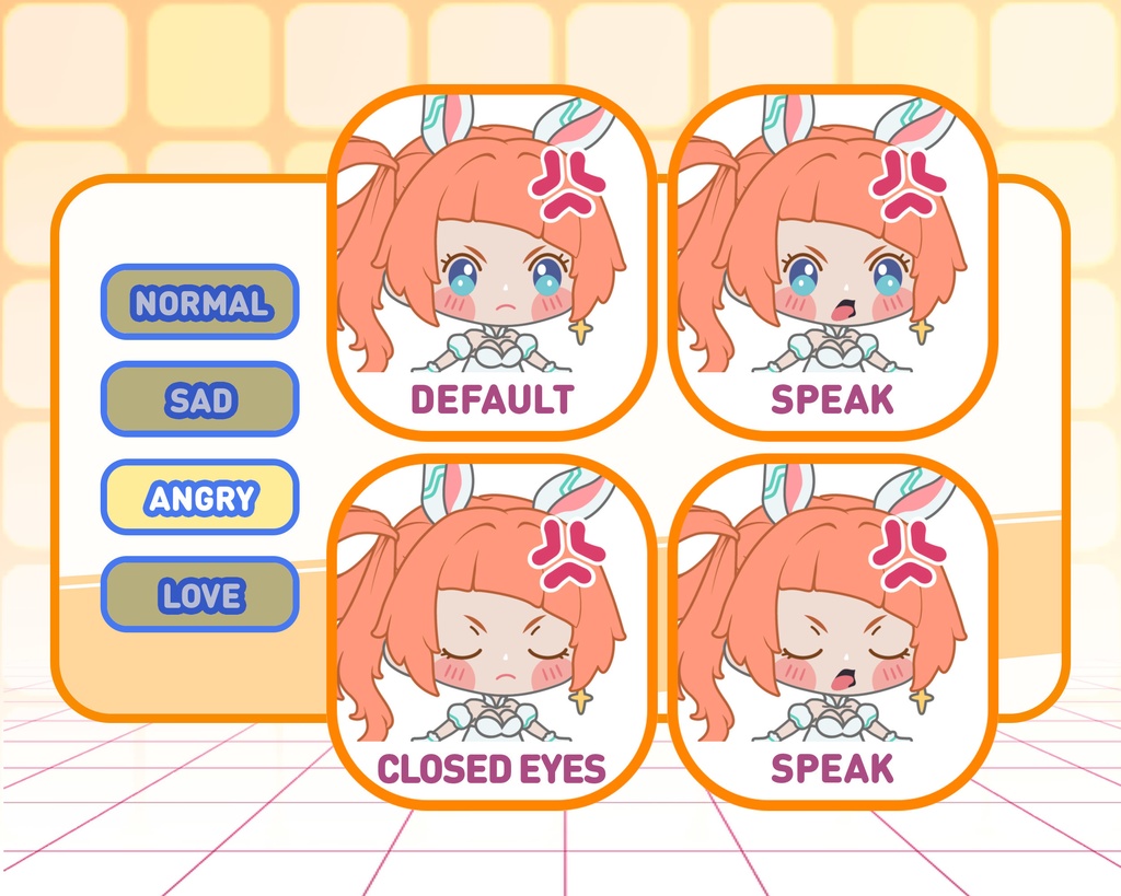 PNGTuber - Astro Bun | Kawaii | Cute | Chibii | OBS | Discord | Ready to use