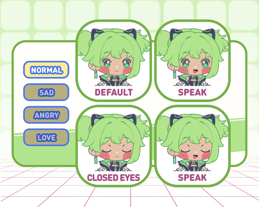 PNGTuber - Luna Whisker | Kawaii | Cute | Chibii | OBS | Discord | Ready to use