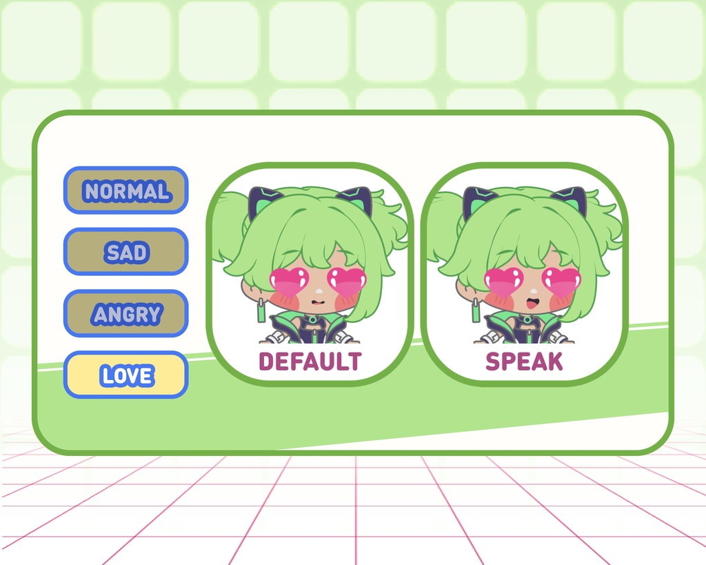 PNGTuber - Luna Whisker | Kawaii | Cute | Chibii | OBS | Discord | Ready to use