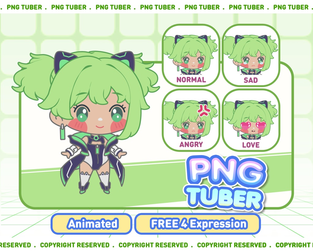 PNGTuber - Luna Whisker | Kawaii | Cute | Chibii | OBS | Discord | Ready to use