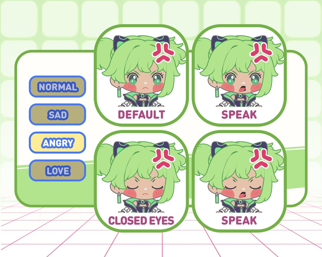 PNGTuber - Luna Whisker | Kawaii | Cute | Chibii | OBS | Discord | Ready to use