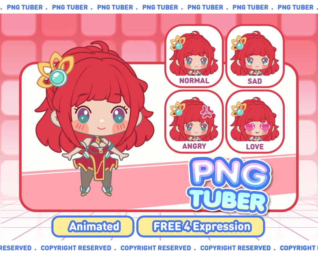 PNGTuber - Seren Arcadia | Kawaii | Cute | Chibii | OBS | Discord | Ready to use