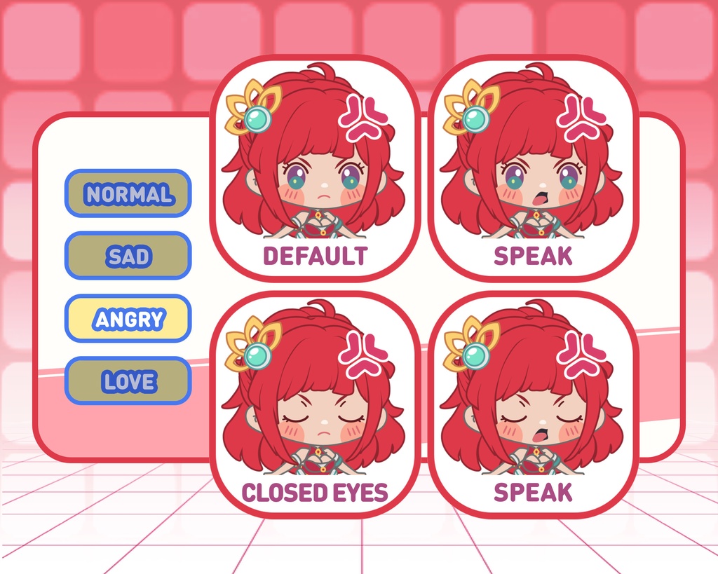 PNGTuber - Seren Arcadia | Kawaii | Cute | Chibii | OBS | Discord | Ready to use