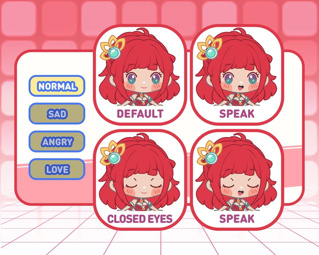 PNGTuber - Seren Arcadia | Kawaii | Cute | Chibii | OBS | Discord | Ready to use