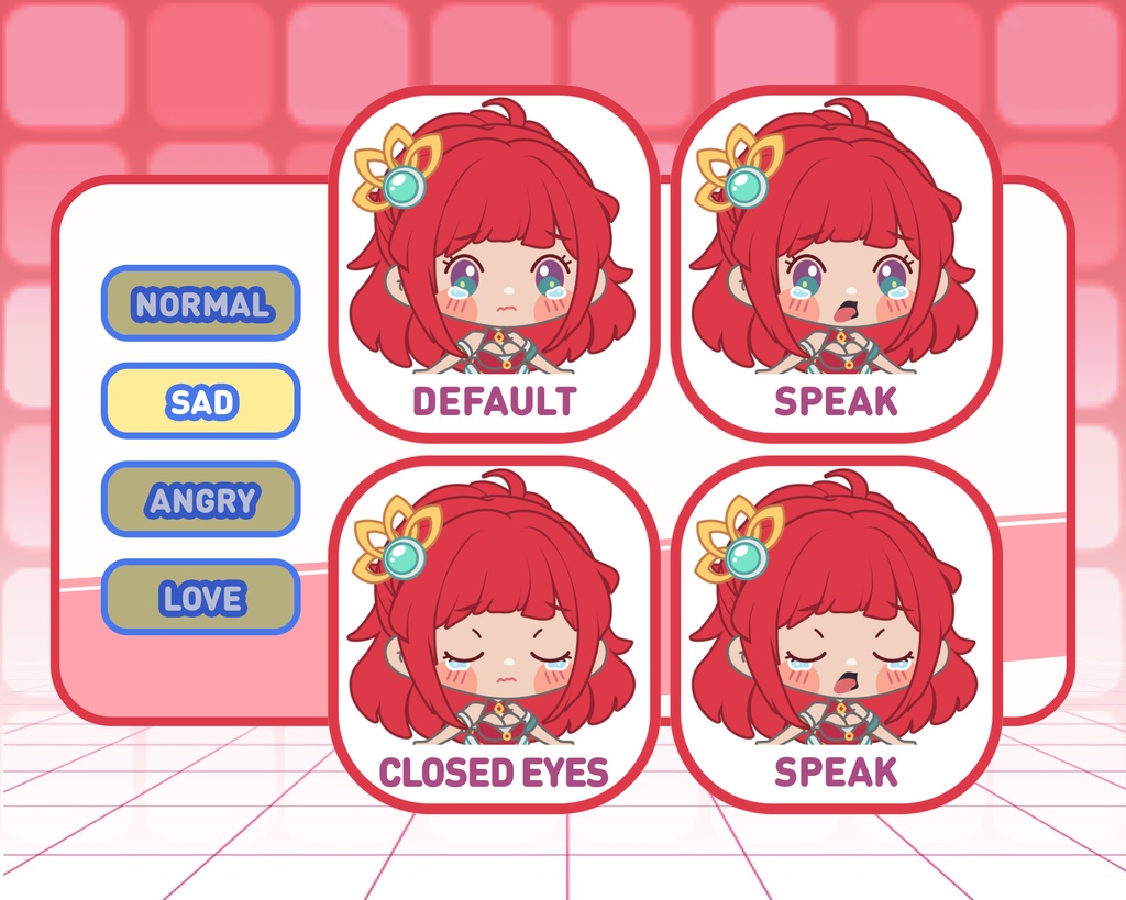 PNGTuber - Seren Arcadia | Kawaii | Cute | Chibii | OBS | Discord | Ready to use