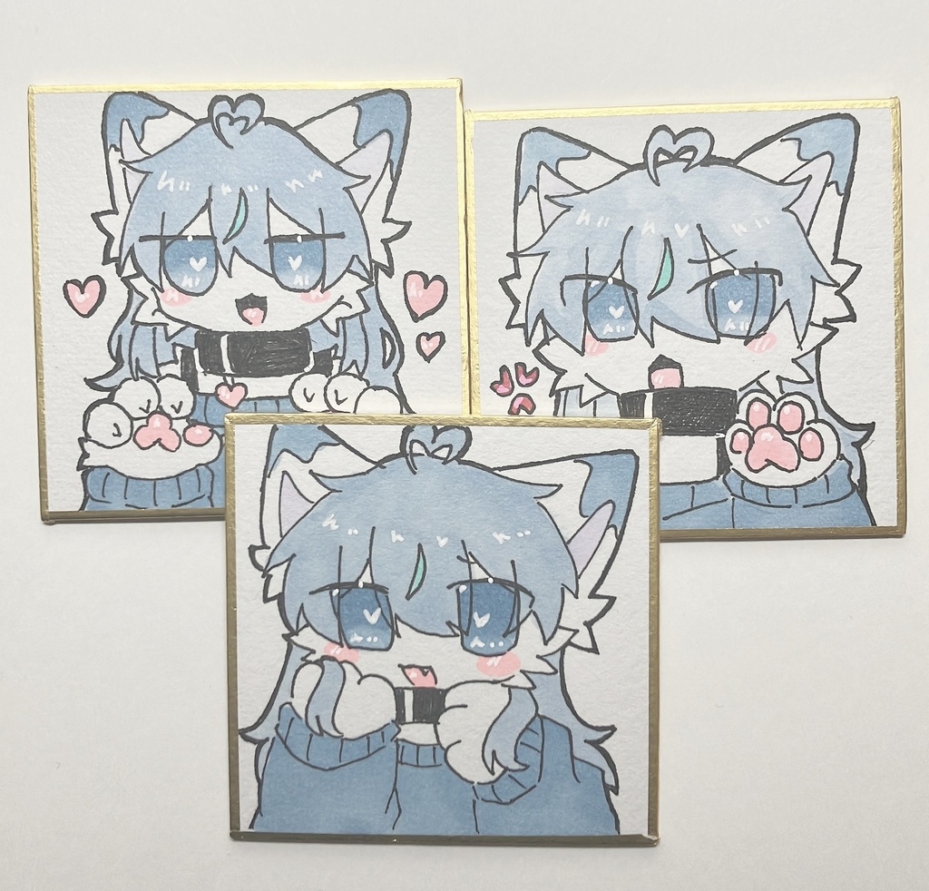 ランダム豆色紙 (ねこちのみ) コピック