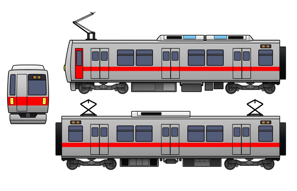 [フリー素材]国家鉄道公社1500系