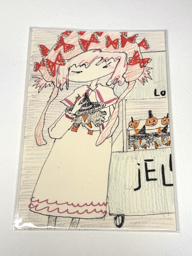 イラスト原画　赤帽子2