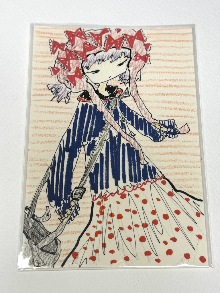 イラスト原画　赤帽子1