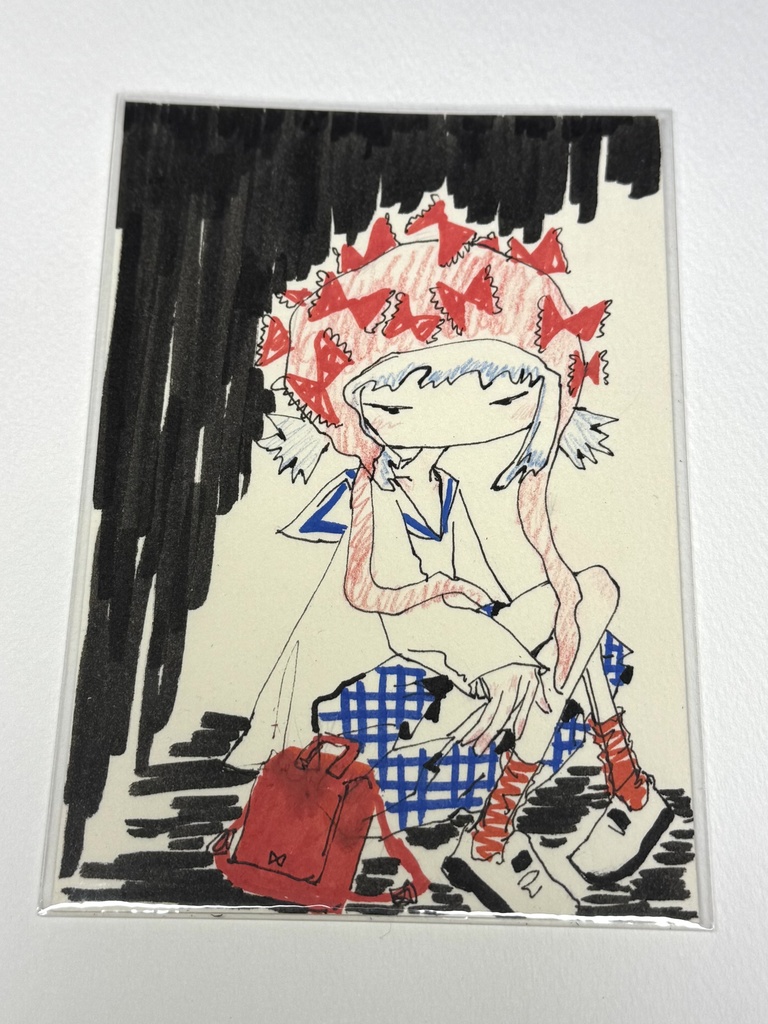 イラスト原画　赤帽子3