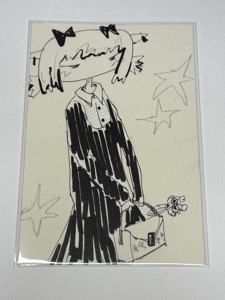 イラスト原画　モノクロ