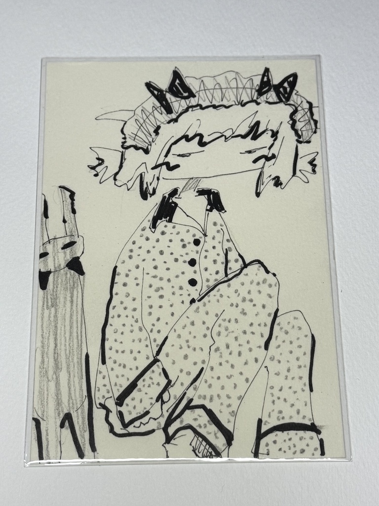 イラスト原画　モノクロ