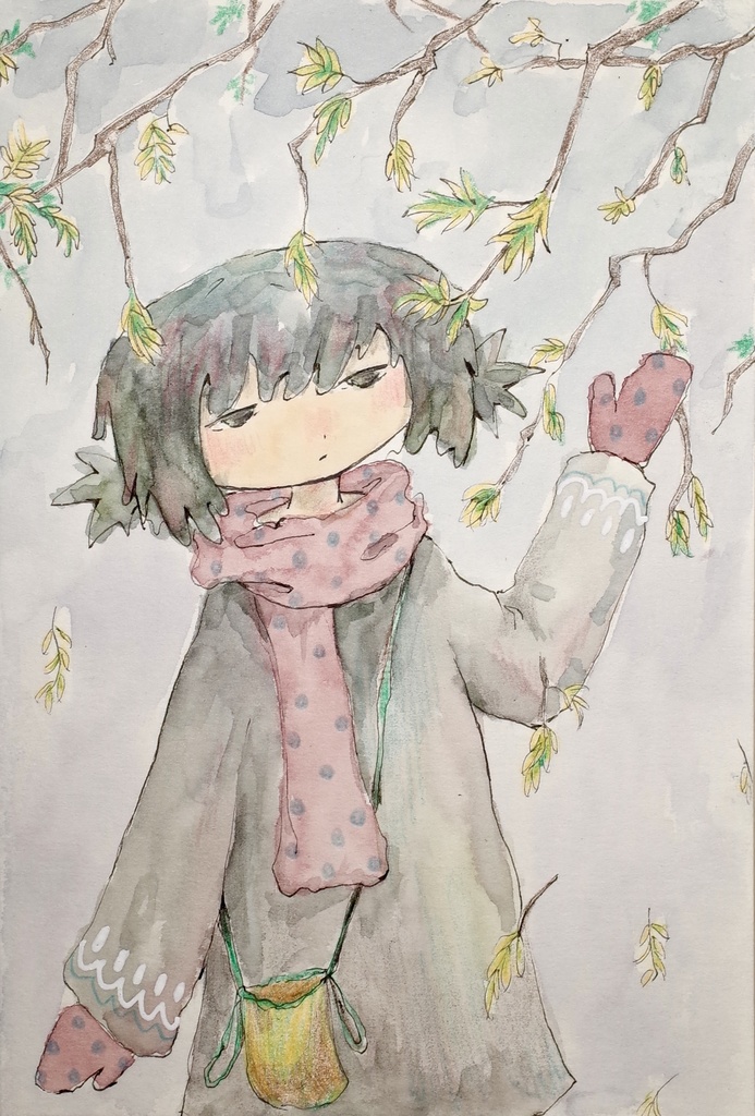 イラスト原画　枝