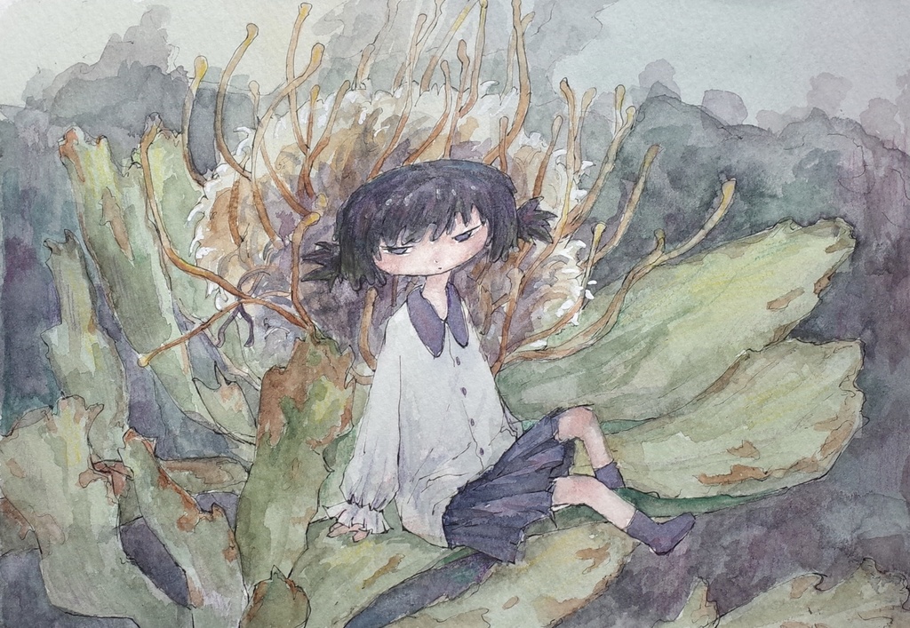 イラスト原画  Leucospermum