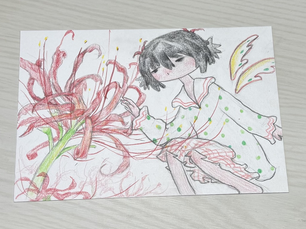 イラスト原画 彼岸花