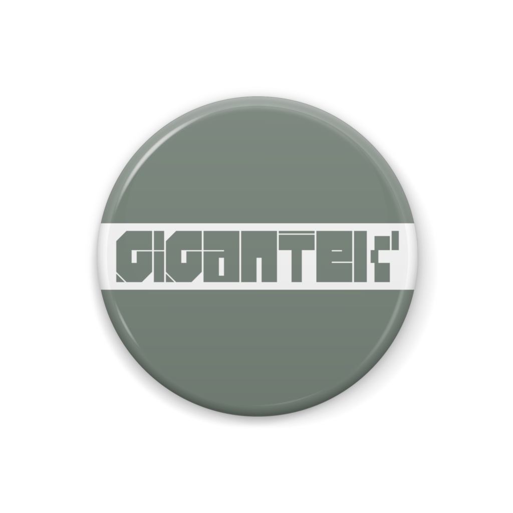 GiGanTek' ロゴ缶バッジ