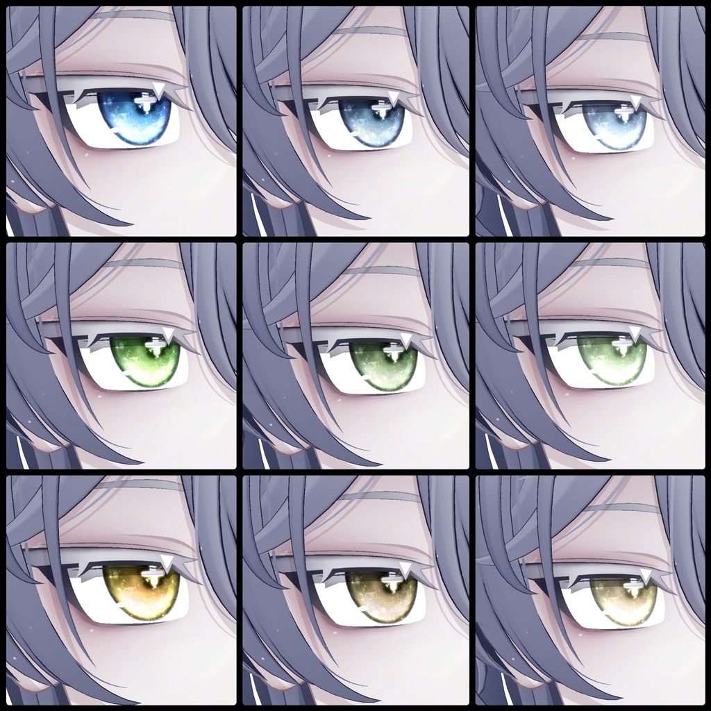 Dreamy Icy Eyes texture【発光マスク付】#しるべりゅぬ