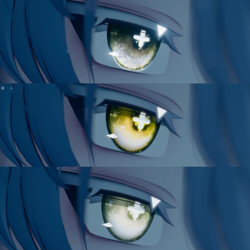 Dreamy Icy Eyes texture【発光マスク付】#しるべりゅぬ