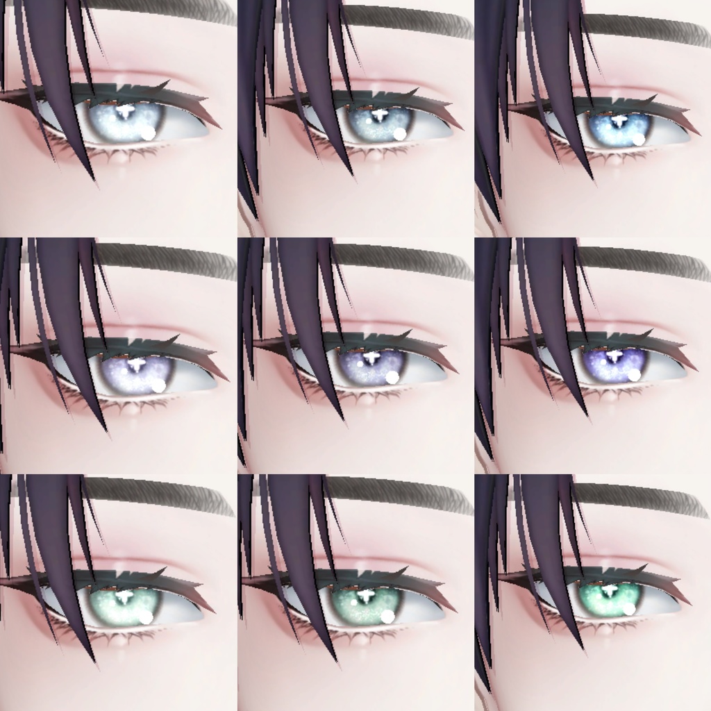【Aden/Yomura】Dreamy Icy Eyes texture【発光マスク付】#しるべりゅぬ