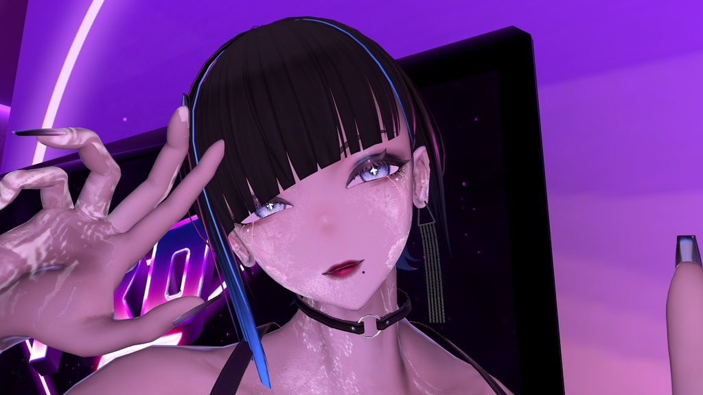 【アデノフォラ】Dreamy Icy Eyes texture【発光マスク付】#しるべりゅぬ