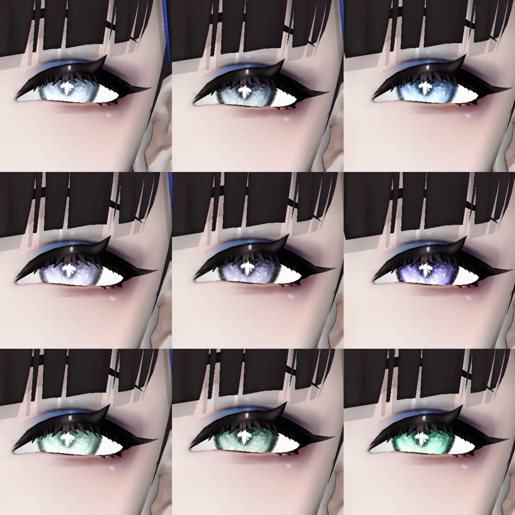 【Aden/Yomura】Dreamy Icy Eyes texture【発光マスク付】#しるべりゅぬ