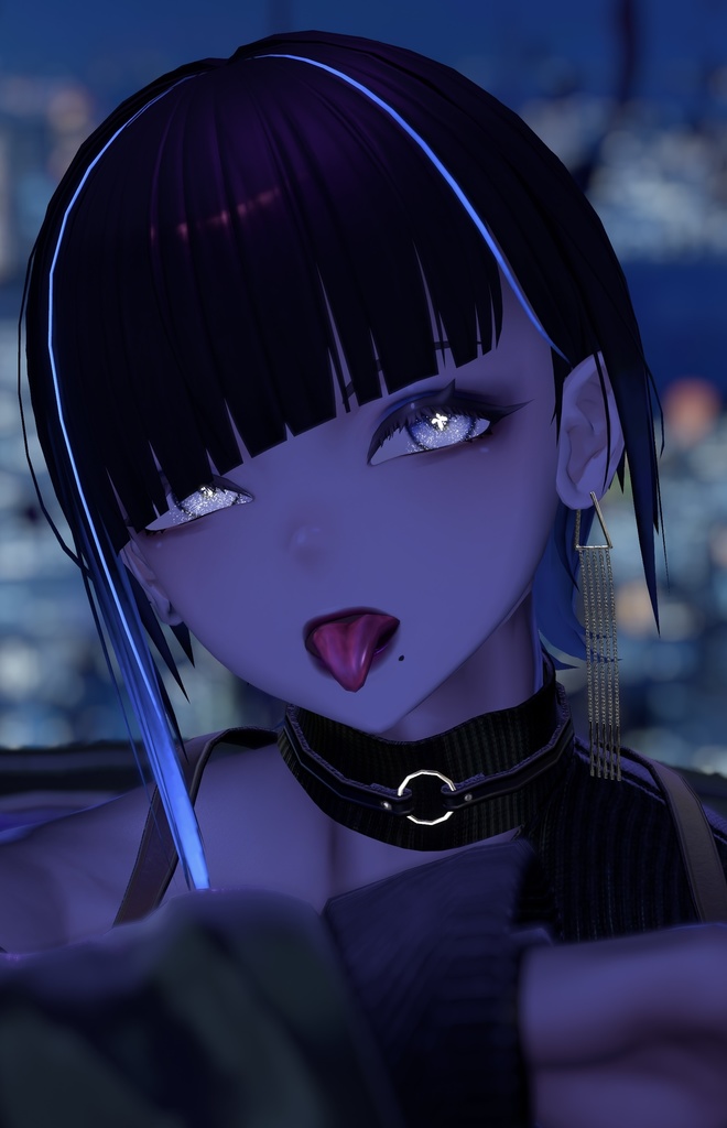 【アデノフォラ】Dreamy Icy Eyes texture【発光マスク付】#しるべりゅぬ